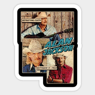 Alan Jackson / 80s Vintage Original Style / Sticker